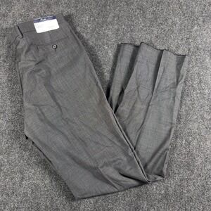 Ralph Lauren Pleated Wool Dress Pants 38W 44Long Unhemmed Charcoal Gray New